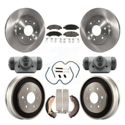 Front Rear Brake Rotor Ceramic Pad Drum Kit (9Pc) For Chevrolet Silverado 1500 GMC Sierra K8C-102860