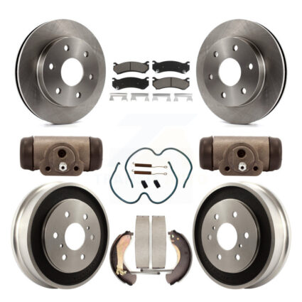 Front Rear Brake Rotor Ceramic Pad Drum Kit (9Pc) For Chevrolet Silverado 1500 GMC Sierra K8C-102861