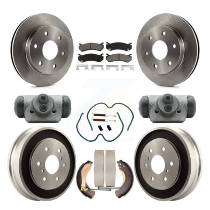 Front Rear Brake Rotor Ceramic Pad Drum Kit (9Pc) For Chevrolet Silverado 1500 GMC Sierra K8C-102862