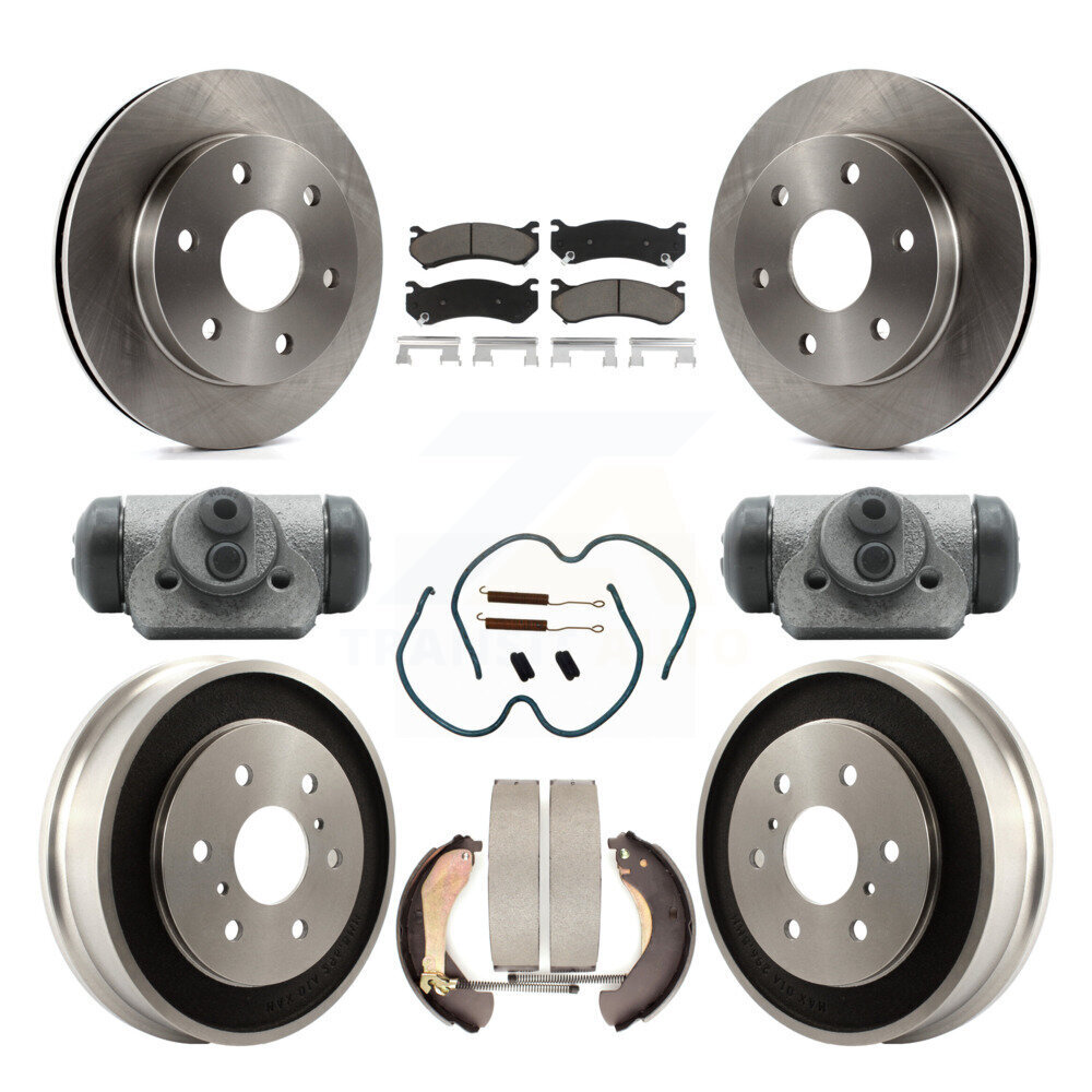 Front Rear Brake Rotor Ceramic Pad Drum Kit (9Pc) For Chevrolet Silverado 1500 GMC Sierra K8C-102862