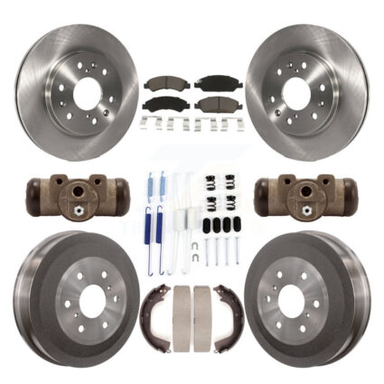 Front Rear Brake Rotor Ceramic Pad Drum Kit (9Pc) For GMC Sierra 1500 Chevrolet Silverado K8C-102863