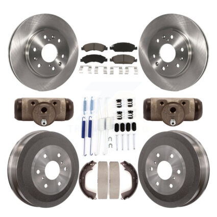 Front Rear Brake Rotor Ceramic Pad Drum Kit (9Pc) For GMC Sierra 1500 Chevrolet Silverado K8C-102864