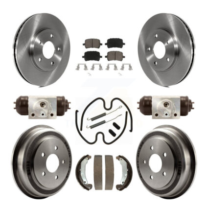 Front Rear Disc Brake Rotors Ceramic Pads And Drum Kit (9Pc) For Chevrolet HHR K8C-102868