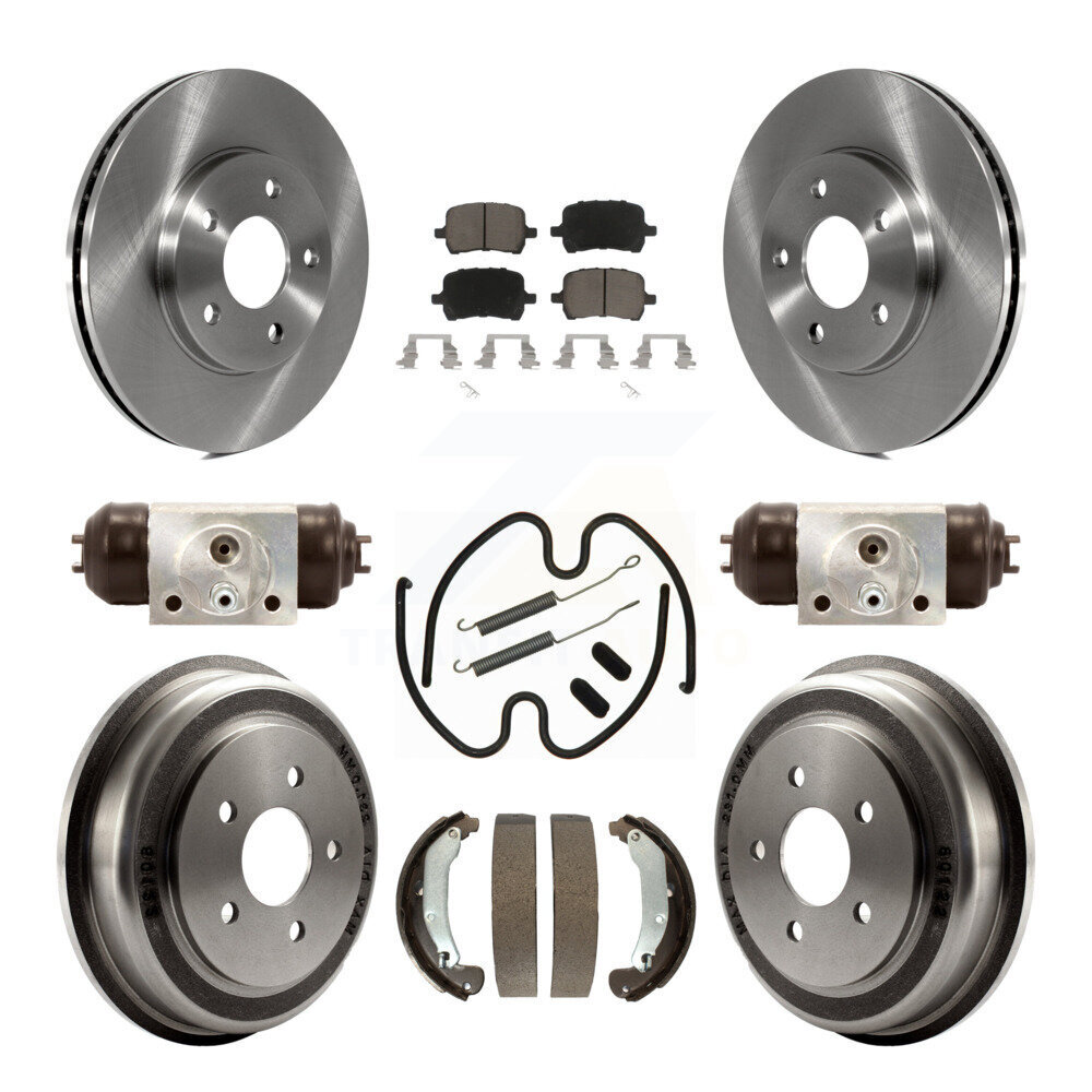 Front Rear Disc Brake Rotors Ceramic Pads And Drum Kit (9Pc) For Chevrolet HHR K8C-102868