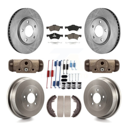 Front Rear Brake Rotor Ceramic Pad Drum Kit (9Pc) For Dodge Caravan Grand Chrysler Town & K8C-102883