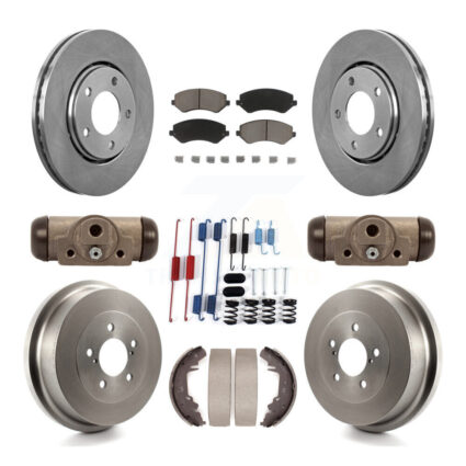 Front Rear Brake Rotor Ceramic Pad Drum Kit (9Pc) For Dodge Caravan Grand Chrysler Town & K8C-102884