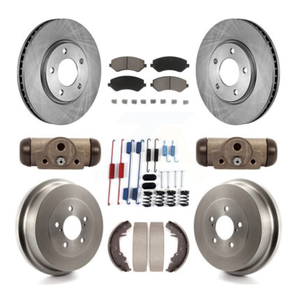 Front Rear Disc Brake Rotor Ceramic Pad & Drum Kit (9Pc) For Dodge Grand Caravan Chrysler K8C-102890