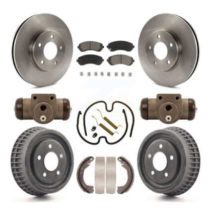 Front Rear Brake Rotor Ceramic Pad & Drum Kit (9Pc) For Pontiac Montana Chevrolet Venture K8C-102894