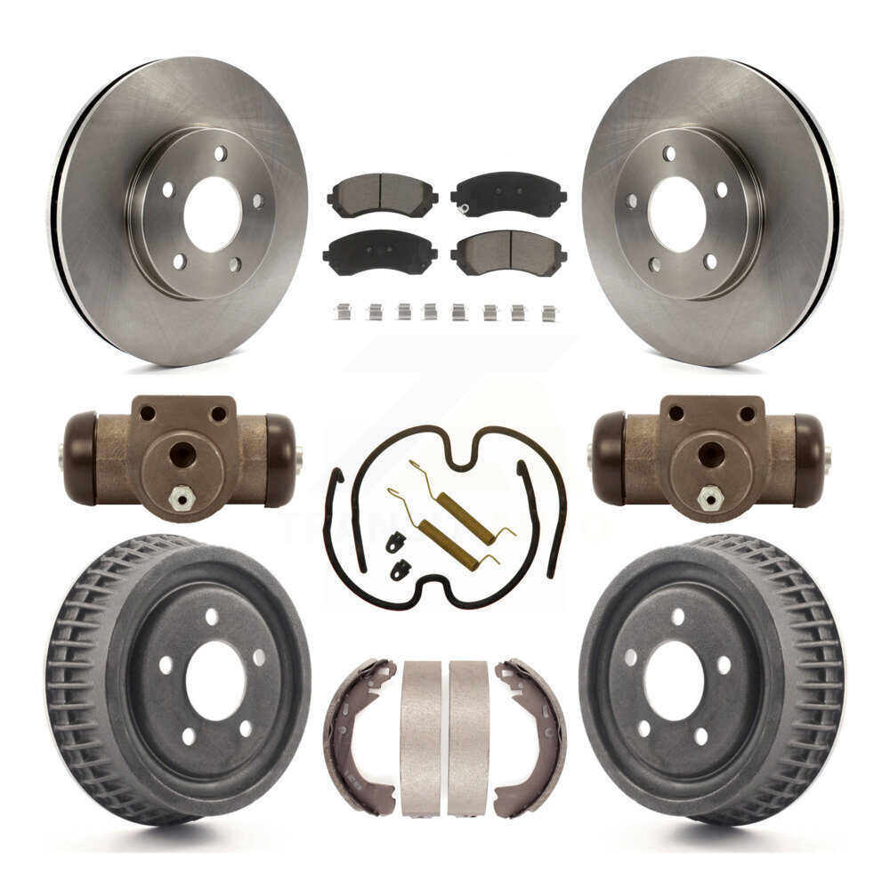 Front Rear Brake Rotor Ceramic Pad & Drum Kit (9Pc) For Pontiac Montana Chevrolet Venture K8C-102894