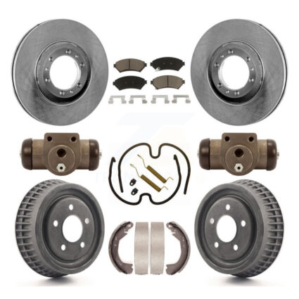 Front Rear Brake Rotor Ceramic Pad & Drum Kit (9Pc) For Pontiac Montana Chevrolet Venture K8C-102895