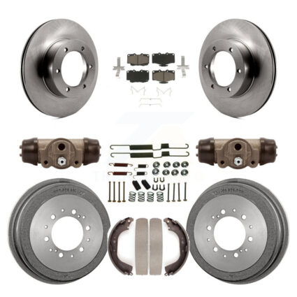Front Rear Disc Brake Rotors Ceramic Pads And Drum Kit (9Pc) For Toyota Pickup 4Runner K8C-102900