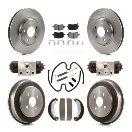 Front Rear Disc Brake Rotors Ceramic Pads And Drum Kit (9Pc) For Pontiac Pursuit K8C-102909