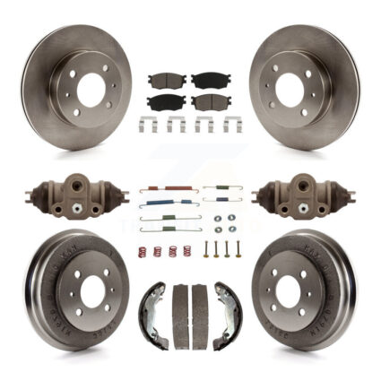 Front Rear Brake Rotor Ceramic Pad And Drum Kit (9Pc) For 2006 Hyundai Accent To 09 30 05 K8C-102924