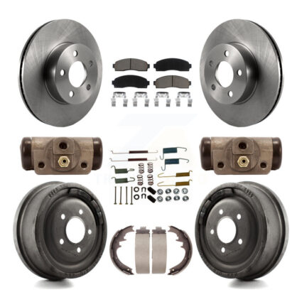 Front Rear Disc Brake Rotors Ceramic Pads And Drum Kit (9Pc) For Ford Ranger Mazda B4000 K8C-102927