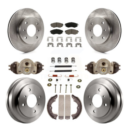 Front Rear Disc Brake Rotor Ceramic Pad & Drum Kit (9Pc) For 2003-2006 Nissan Sentra 1.8L K8C-102935