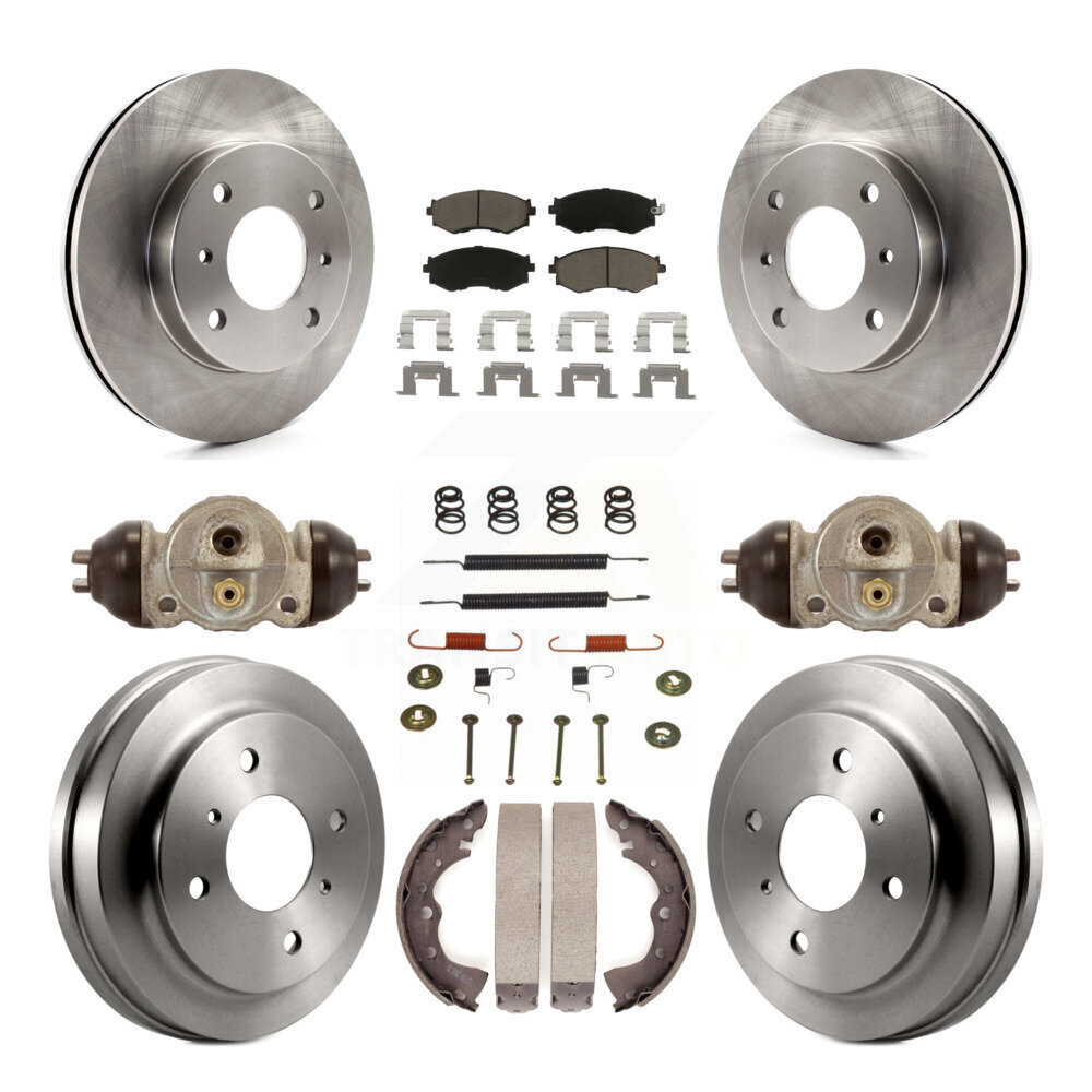 Front Rear Disc Brake Rotor Ceramic Pad & Drum Kit (9Pc) For 2003-2006 Nissan Sentra 1.8L K8C-102935