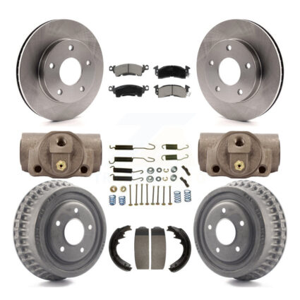 Front Rear Disc Brake Rotors Ceramic Pads And Drum Kit (9Pc) For GMC Jimmy K8C-102938