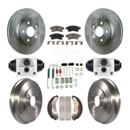 Front Rear Disc Brake Rotors Ceramic Pads And Drum Kit (9Pc) For Chevrolet Sonic K8C-102940