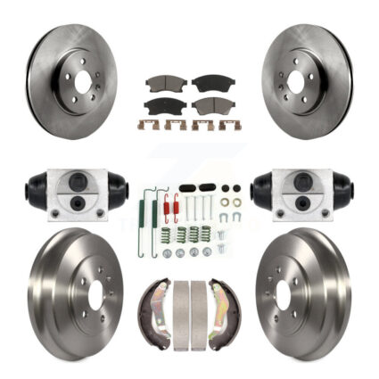 Front Rear Disc Brake Rotor Ceramic Pad & Drum Kit (9Pc) For 2013-2014 Chevrolet Sonic RS K8C-102941