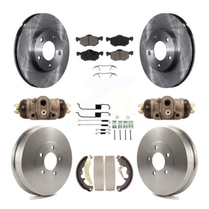 Front Rear Brake Rotors Ceramic Pad & Drum Kit (9Pc) For 2007 Ford Escape Mercury Mariner K8C-102948
