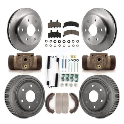 Front Rear Disc Brake Rotors Ceramic Pads And Drum Kit (9Pc) For Chevrolet K1500 K8C-102954