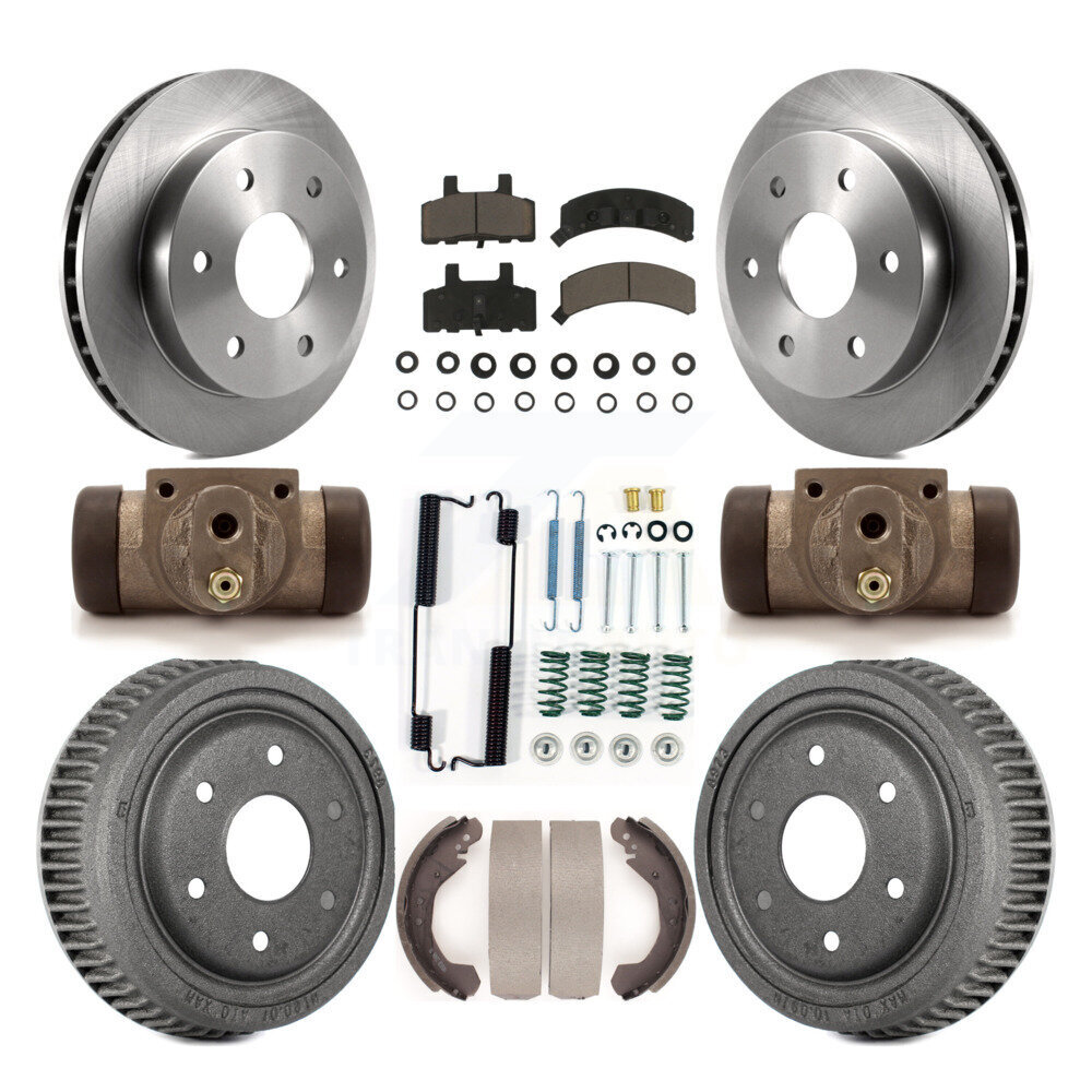 Front Rear Disc Brake Rotors Ceramic Pads And Drum Kit (9Pc) For Chevrolet K1500 K8C-102954