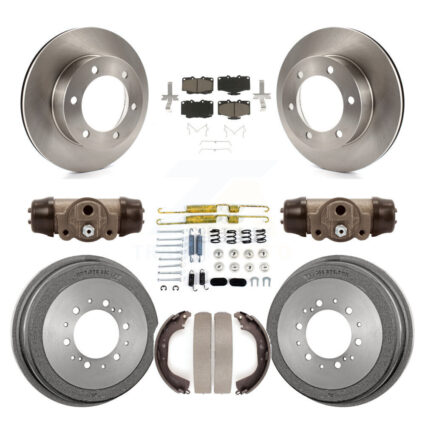 Front Rear Brake Rotor Ceramic Pad And Drum Kit (9Pc) For Toyota Tacoma With 6 Lug Wheels K8C-102963