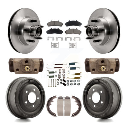 Front Rear Brake Rotor Ceramic Pad Drum Kit (9Pc) For Ford Ranger Mazda B4000 B3000 B2500 K8C-102968