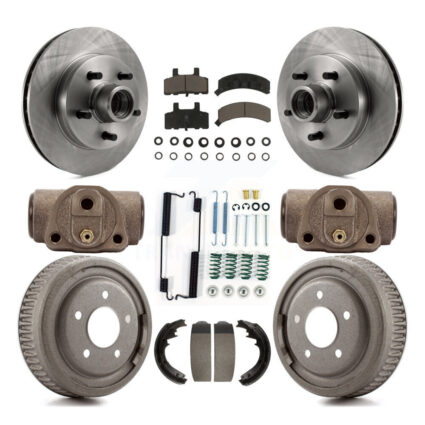 Front Rear Brake Rotor Ceramic Pad Drum Kit (9Pc) For Chevrolet C1500 Suburban GAS engine K8C-102976