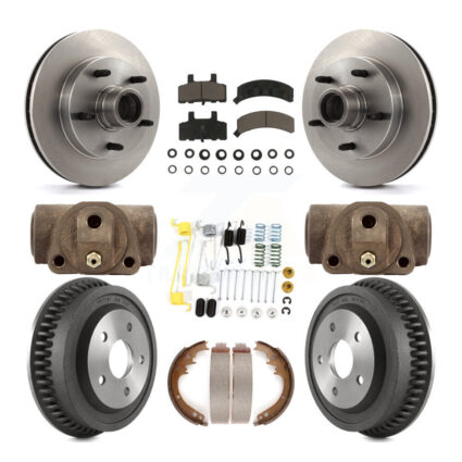 Front Rear Disc Brake Rotor Ceramic Pad & Drum Kit (9Pc) For 1994-1999 Dodge Ram 1500 RWD K8C-102978