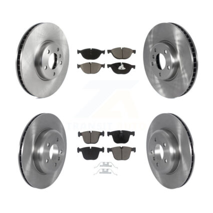 Front Rear Disc Brake Rotor And Ceramic Pad Kit (6Pc) For BMW 535i GT xDrive 740Li 740i 7 K8C-102983
