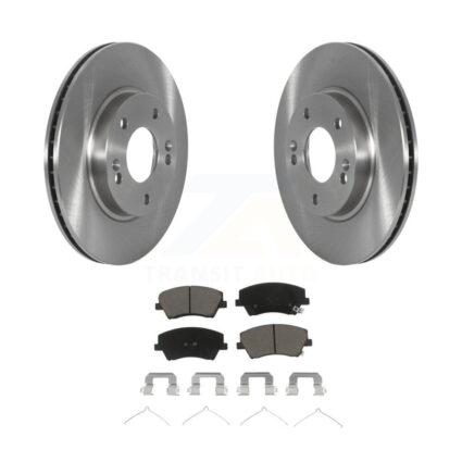 Front Disc Brake Rotors And Ceramic Pads Kit For 2017-2022 Hyundai Ioniq Kia Niro K8C-102987