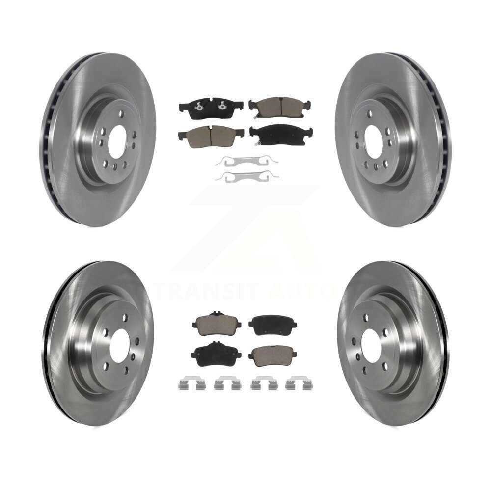 Front Rear Brake Rotors & Ceramic Pad Kit For 16-17 Mercedes-Benz GLE400 With AMG Package K8C-103008