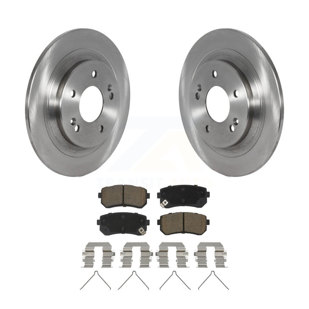 Rear Disc Brake Rotors And Ceramic Pads Kit For Hyundai Kona Kia Seltos K8C-103053