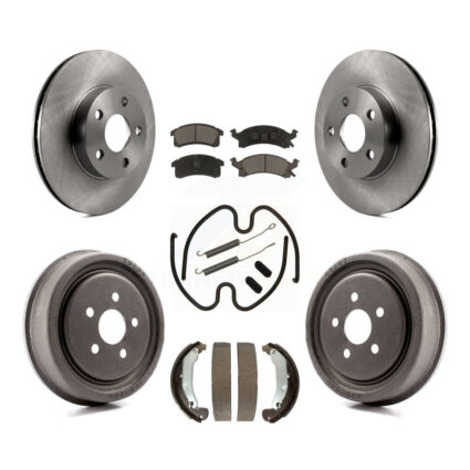 Front Rear Brake Rotors Ceramic Pad Drum Kit (7Pc) For Pontiac Sunfire Chevrolet Cavalier K8C-103058