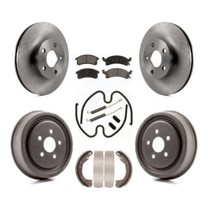 Front Rear Disc Brake Rotors Ceramic Pads And Drum Kit (7Pc) For Chevrolet Cavalier K8C-103059