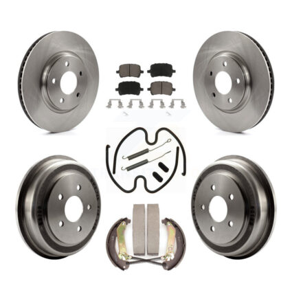 Front Rear Disc Brake Rotors Ceramic Pads And Drum Kit (7Pc) For Chevrolet Malibu K8C-103064