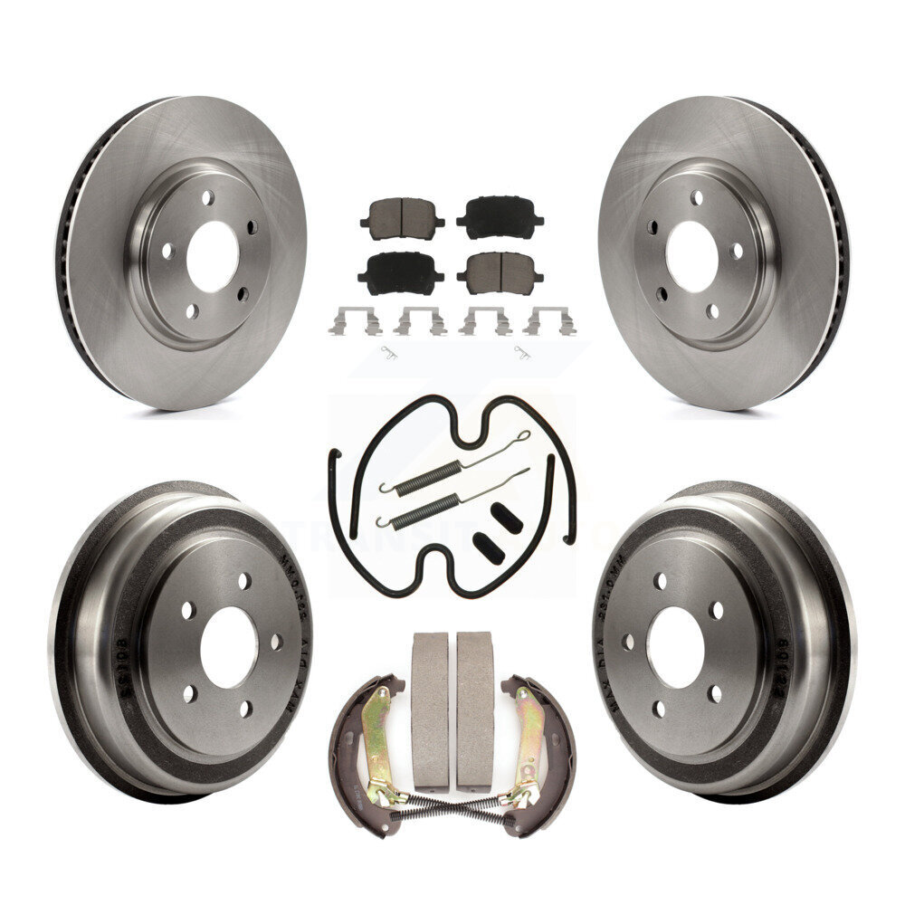 Front Rear Disc Brake Rotors Ceramic Pads And Drum Kit (7Pc) For Chevrolet Malibu K8C-103064