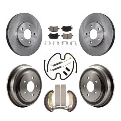 Front Rear Disc Brake Rotors Ceramic Pads And Drum Kit (7Pc) For Chevrolet Malibu K8C-103065