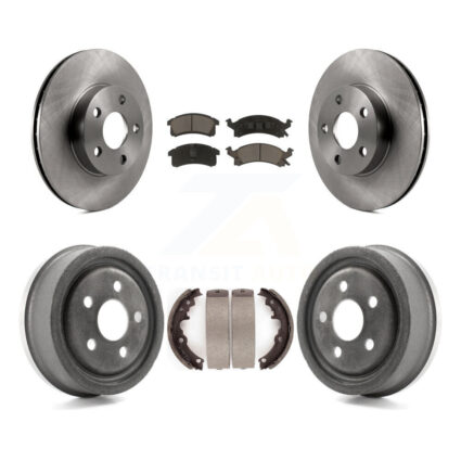 Front Rear Brake Rotors Ceramic Pad Drum Kit For Pontiac Sunfire Chevrolet Grand Am Buick K8C-103072