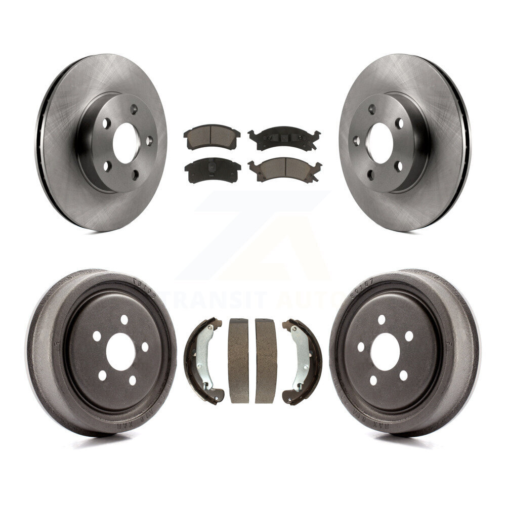Front Rear Disc Brake Rotor Ceramic Pad & Drum Kit For Pontiac Sunfire Chevrolet Cavalier K8C-103073