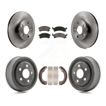 Front Rear Disc Brake Rotors Ceramic Pads And Drum Kit For Chevrolet Beretta K8C-103074