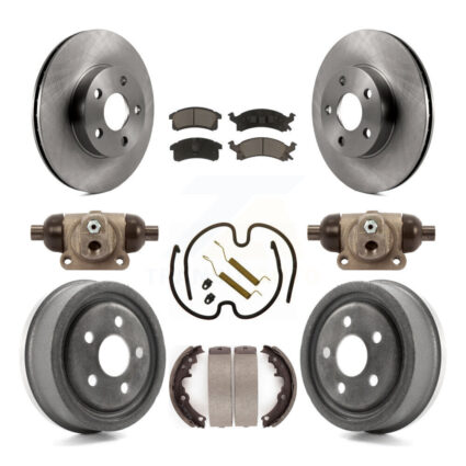 Front Rear Disc Brake Rotors Ceramic Pads And Drum Kit (9Pc) For Pontiac Sunfire K8C-103079