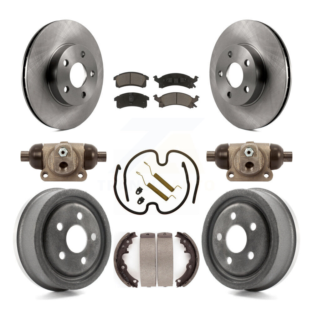 Front Rear Disc Brake Rotors Ceramic Pads And Drum Kit (9Pc) For Pontiac Sunfire K8C-103079