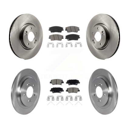 Front Rear Brake Rotor Ceramic Pad Kit For 17-22 Kia Sportage With Electric Parking K8C-103091