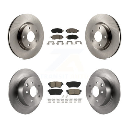 Front Rear Brake Rotors Ceramic Pad Kit For 19-20 Nissan Altima With Manual Parking K8C-103094