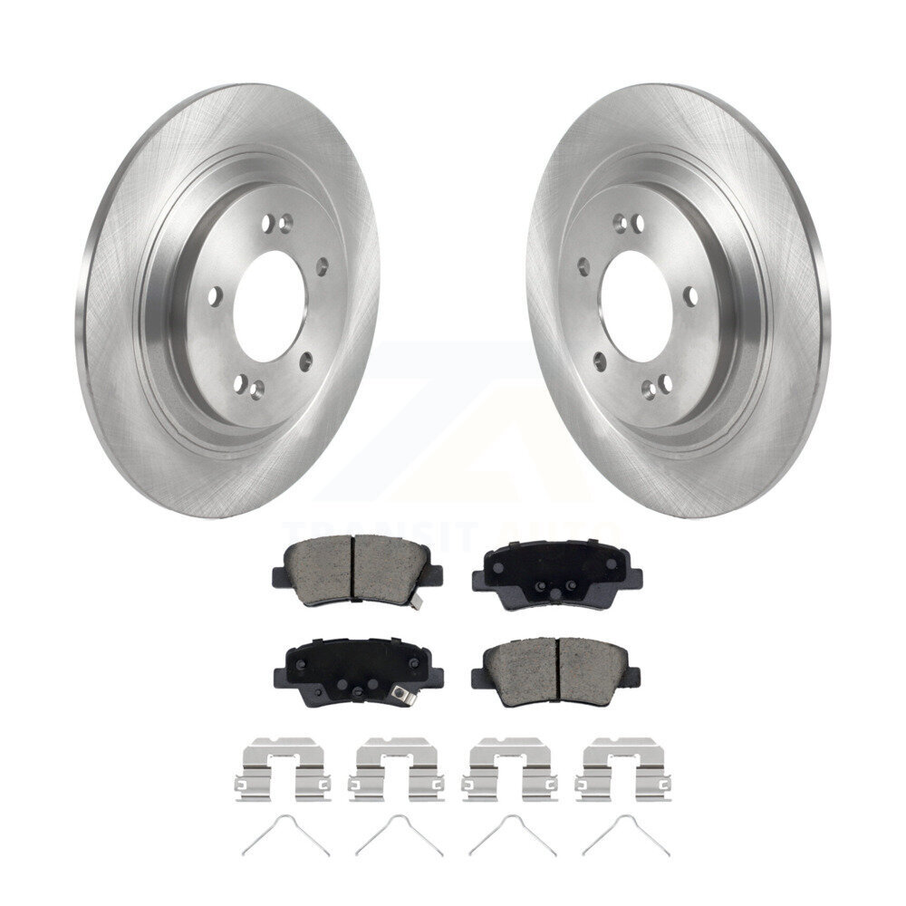 Rear Disc Brake Rotors And Ceramic Pads Kit For Kia Cadenza With Electric Parking K8C-103103