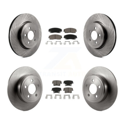 Front Rear Brake Rotors Ceramic Pad Kit For Dodge Charger With 345mm Diameter Rotor K8C-103117