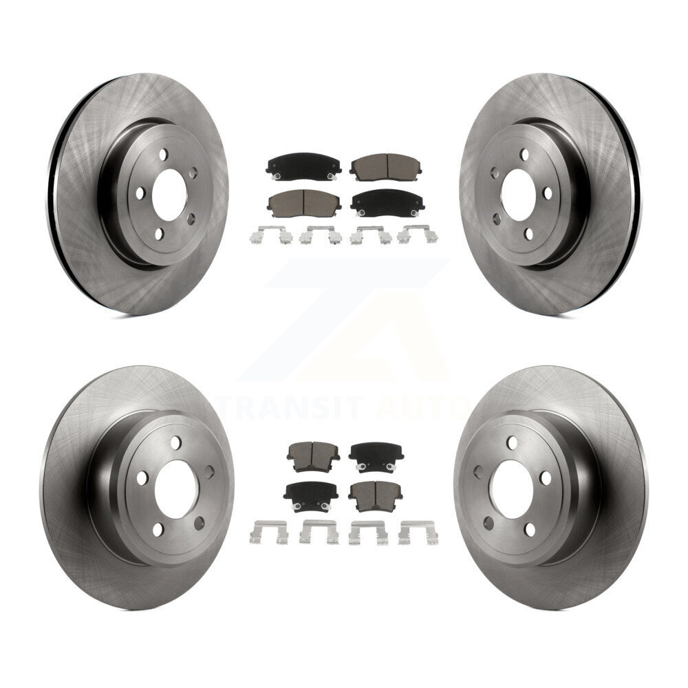 Front Rear Brake Rotors Ceramic Pad Kit For Dodge Charger With 345mm Diameter Rotor K8C-103117