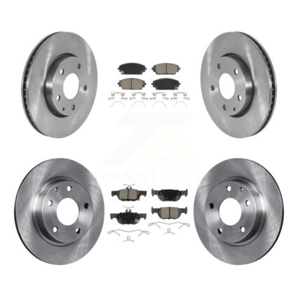 Front Rear Disc Brake Rotors And Ceramic Pads Kit For Mazda 3 Sport FWD K8C-103121